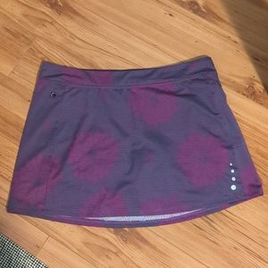 L.L. Bean athletic skort, size medium, purple print
